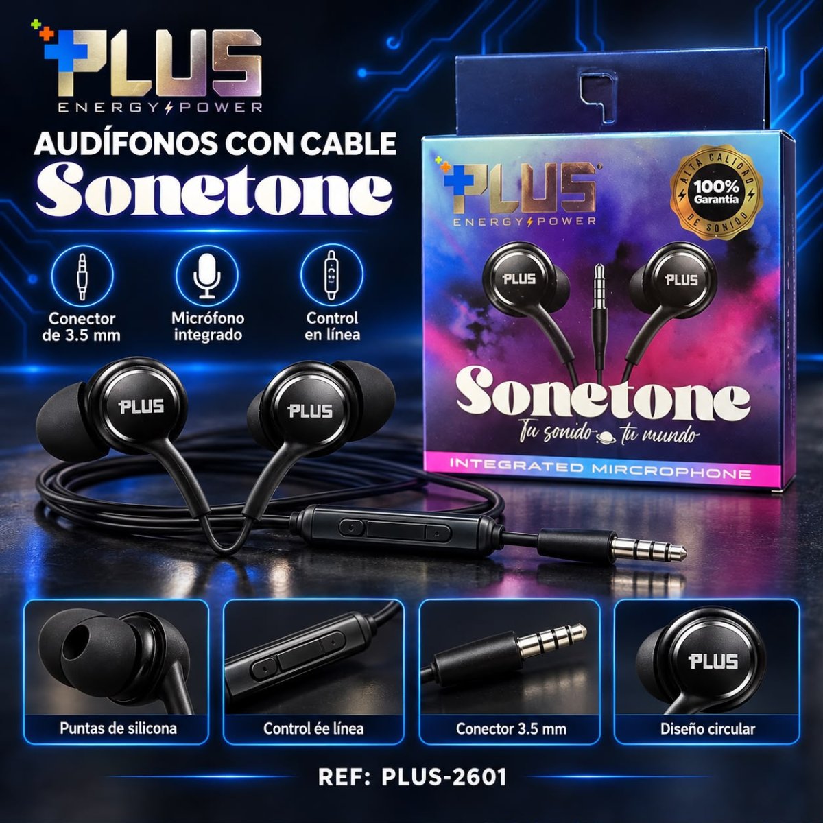 AUDIFONOS CON CABLE SONETONE